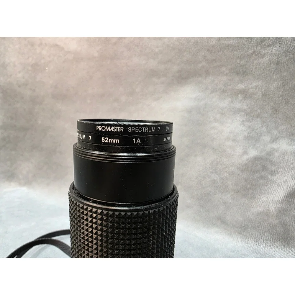 Ricoh XR-10 35mm SLR Film Camera with 75-200mm Macro Zoom Lens Black Vintage